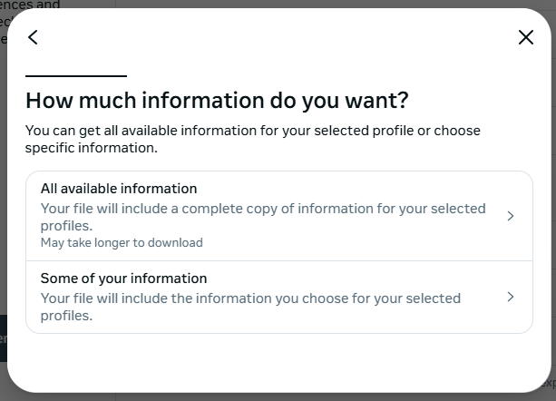 all or some information