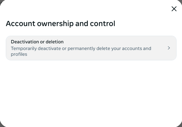 deactivation deletion