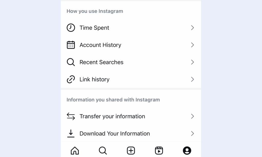 download your instagram information