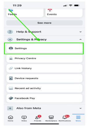 Click on Setting Icon