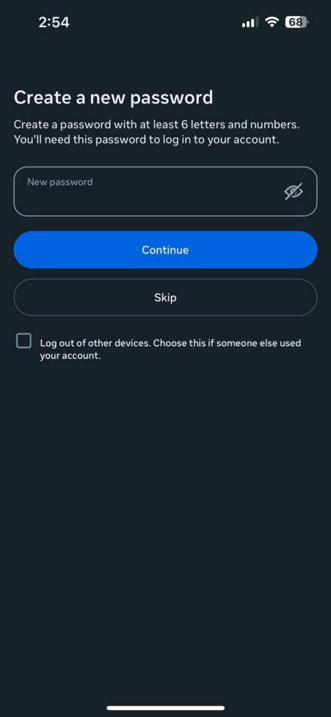 New Password