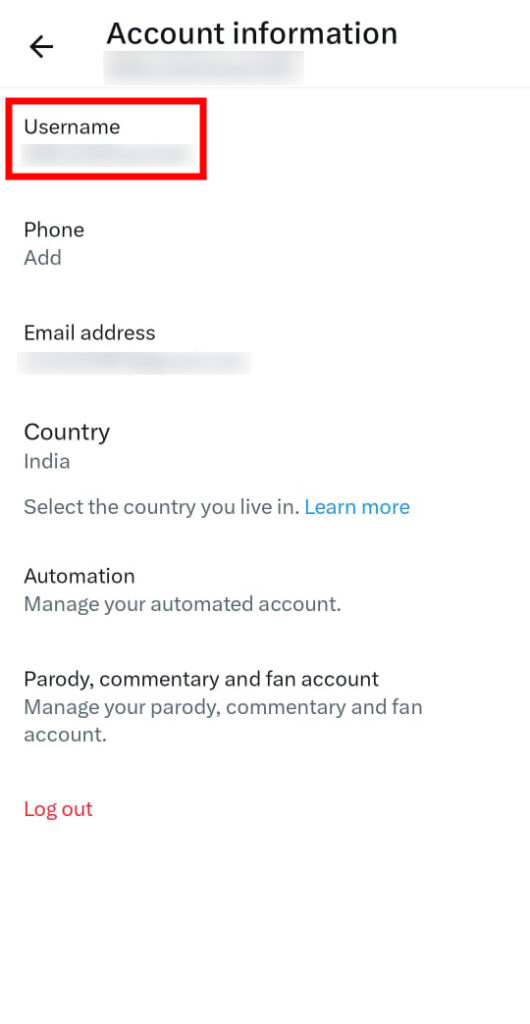 Username
