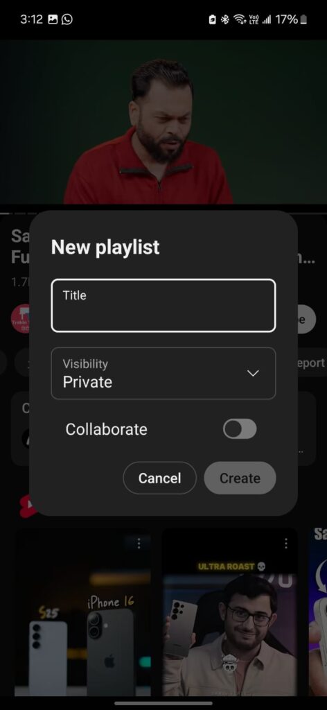 Name to your playlist
