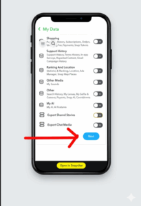 Scroll Down and Select My Data