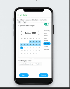 Select date and confirm Date