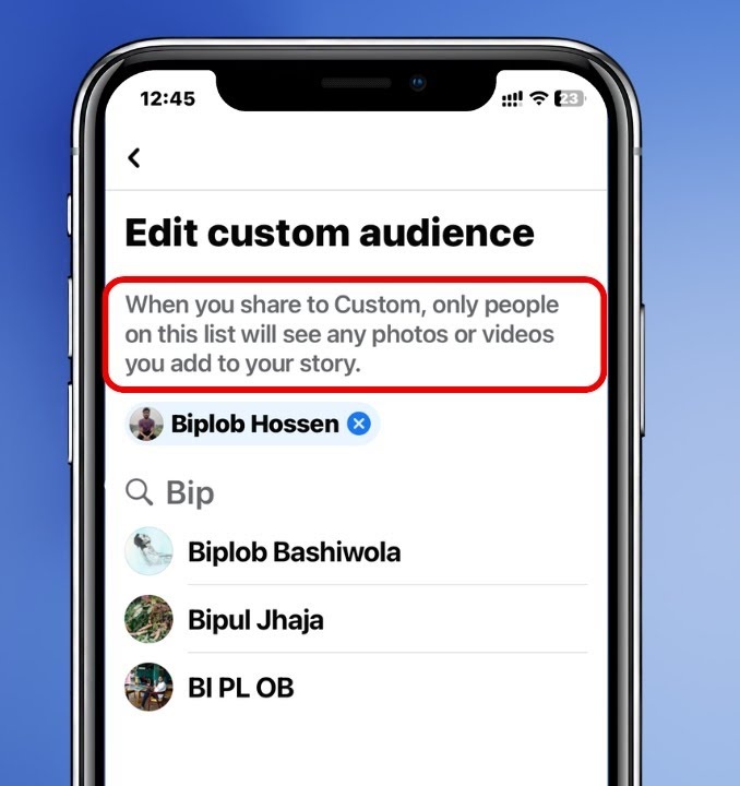 facebook story custom audience
