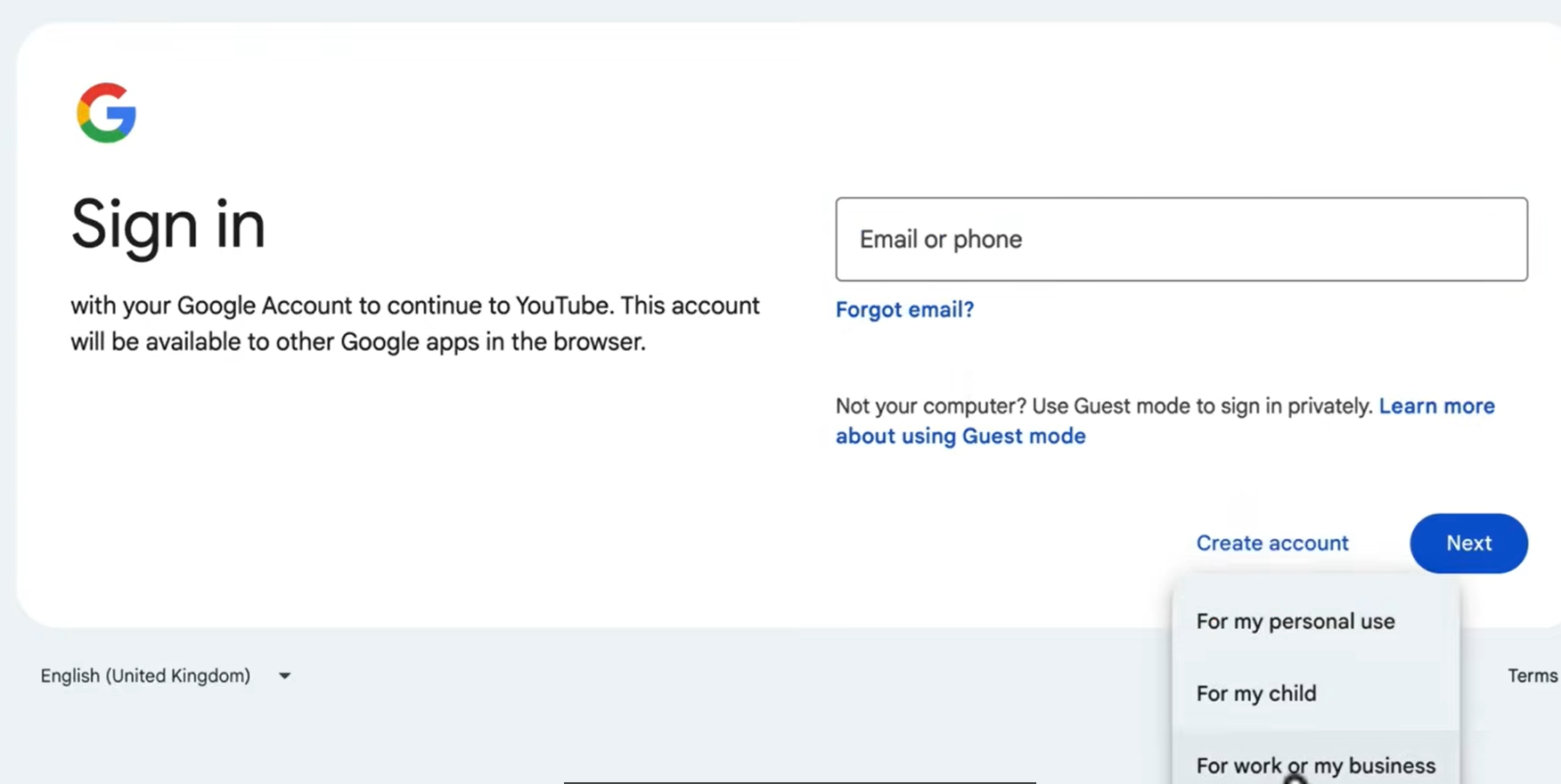 make a youtube channel