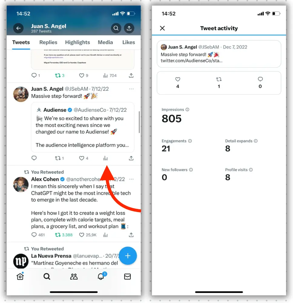 How to Use X (Twitter) Analytics to Improve Performance x-Twitter-Analytics-on-mobile