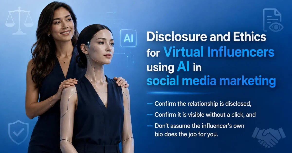 Disclosure and Ethics: Role of Virtual Influencers using AI in Social Media Marketing