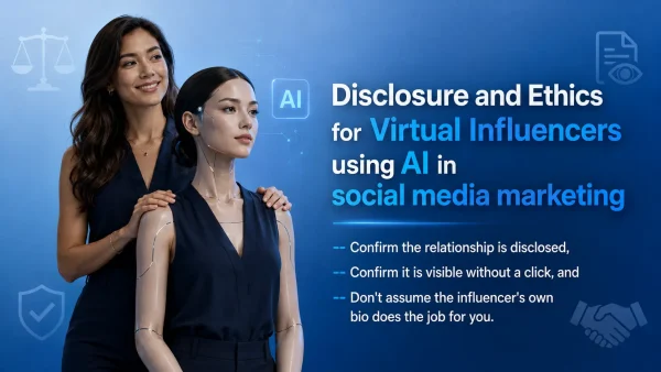 Disclosure and Ethics: Role of Virtual Influencers using AI in Social Media Marketing