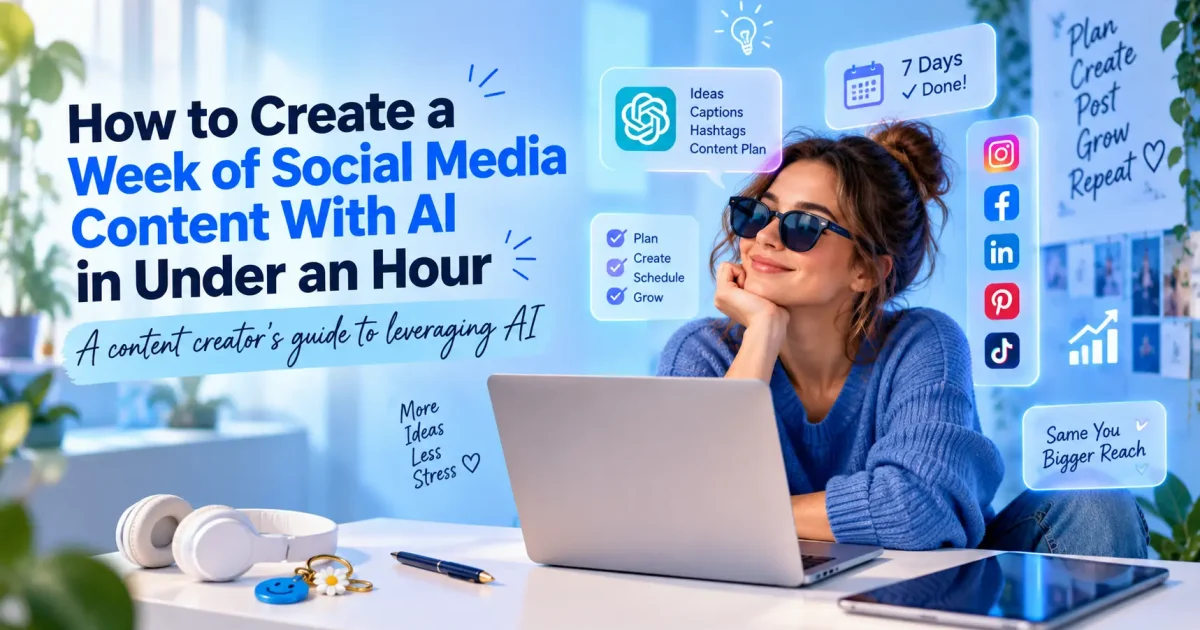 How to Create a Week of Social Media Content with AI in Under an Hour