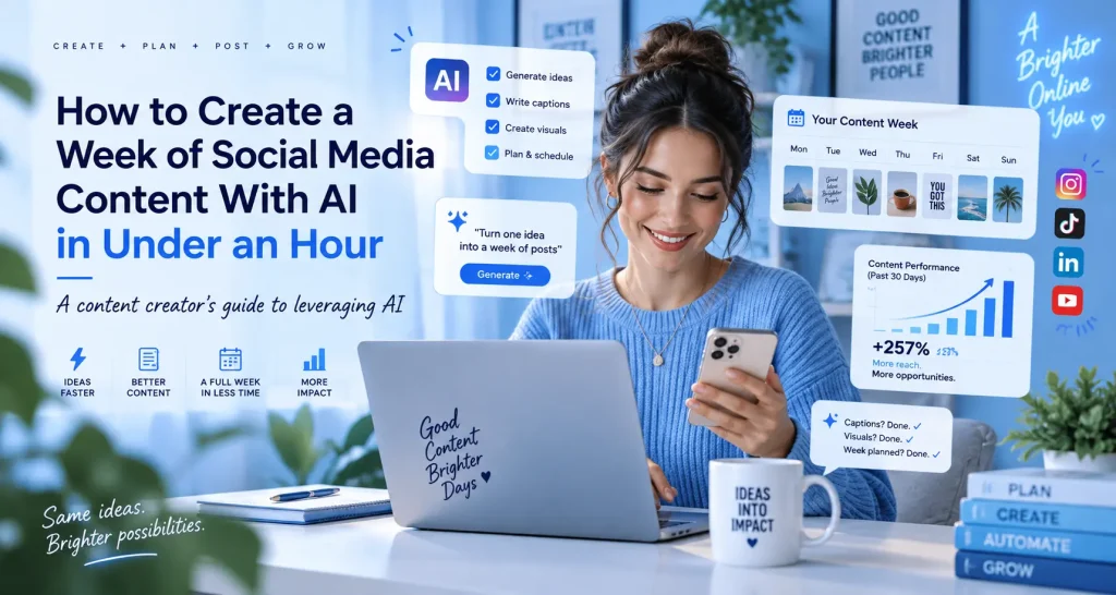 How to Create a Week of Social Media Content with AI in Under an Hour social media content with AI